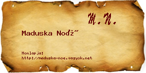Maduska Noé névjegykártya